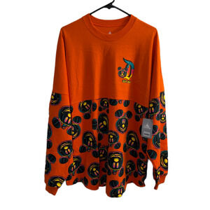 Disney Parks Spirit Jersey Shirt Mickey Mouse Halloween XL Mens Orange NWT